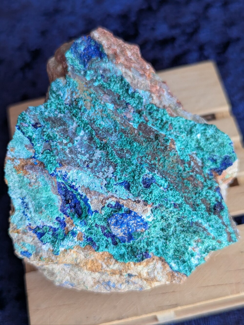 💙 Azurite 💚 Malachite ⚡ Matrix Specimen Stone ⭐ Garden decor Rock gift